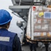 USS Mustin conducts a replenishment-at-sea with USNS Wally Schirra