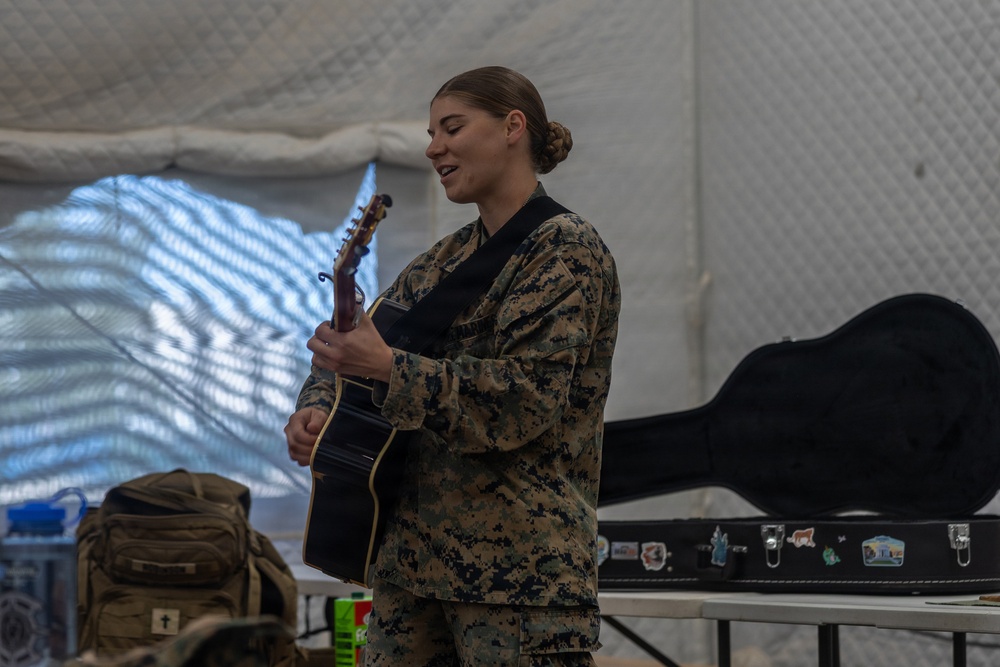 U.S. Marines and Sailors host religious service in the Baltic Region 