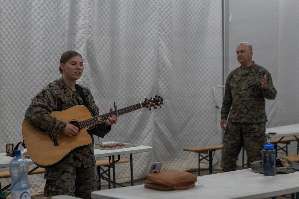 U.S. Marines and Sailors host religious service in the Baltic Region 