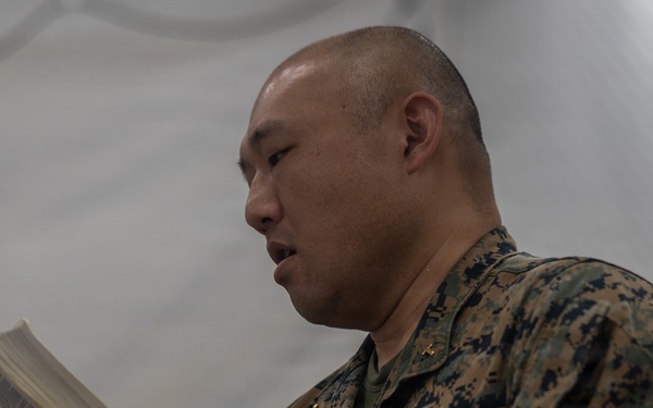 U.S. Marines and Sailors host religious service in the Baltic Region 