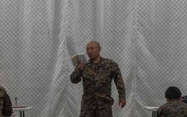 U.S. Marines and Sailors host religious service in the Baltic Region 