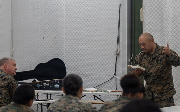 U.S. Marines and Sailors host religious service in the Baltic Region 
