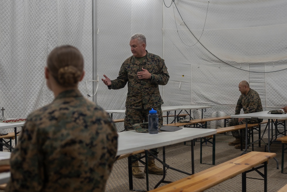U.S. Marines and Sailors host religious service in the Baltic Region 