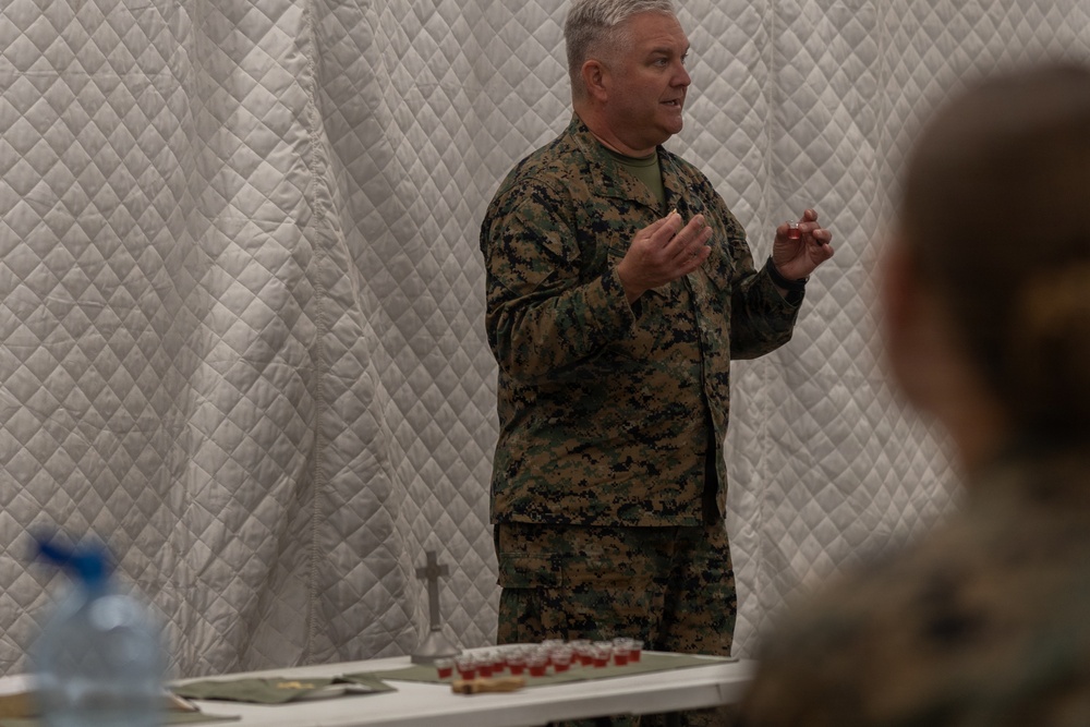 U.S. Marines and Sailors host religious service in the Baltic Region 