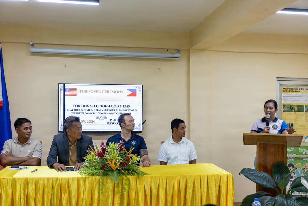 Philippine Officials, U.S. Forces, Host Humanitarian Assistance and Disaster Relief Ceremony in Batanes