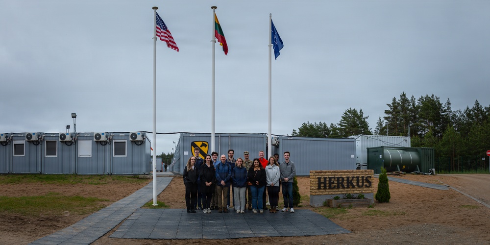University of Texas at Austin Clements Center students tour Pabradė Training Area in Lithuania