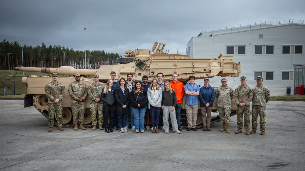 University of Texas at Austin Clements Center students tour Pabradė Training Area in Lithuania