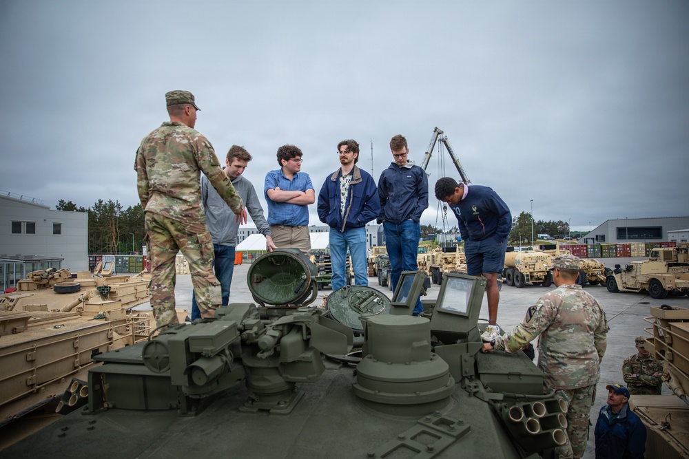 University of Texas at Austin Clements Center students tour Pabradė Training Area in Lithuania