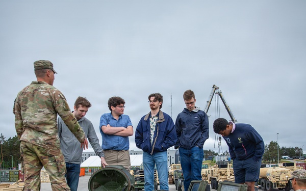 University of Texas at Austin Clements Center students tour Pabradė Training Area in Lithuania
