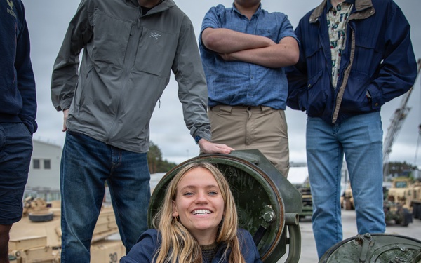 University of Texas at Austin Clements Center students tour Pabradė Training Area in Lithuania