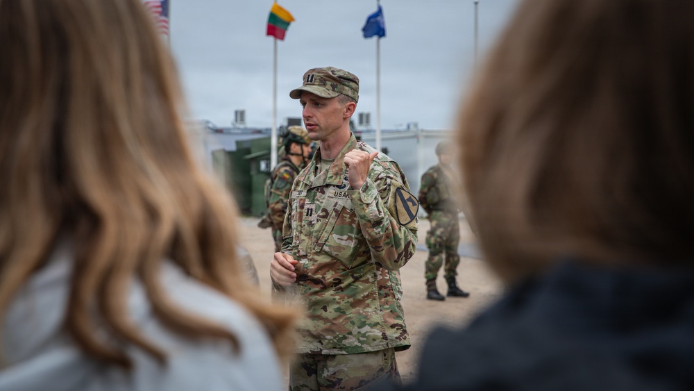 University of Texas at Austin Clements Center students tour Pabradė Training Area in Lithuania