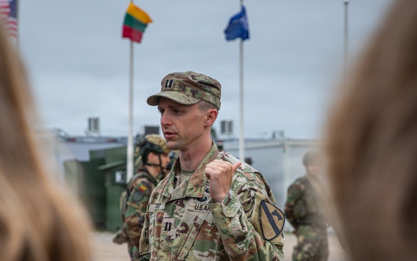 University of Texas at Austin Clements Center students tour Pabradė Training Area in Lithuania