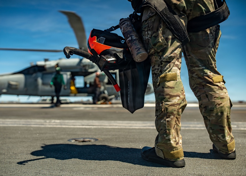George Washington Conducts Helo Operations