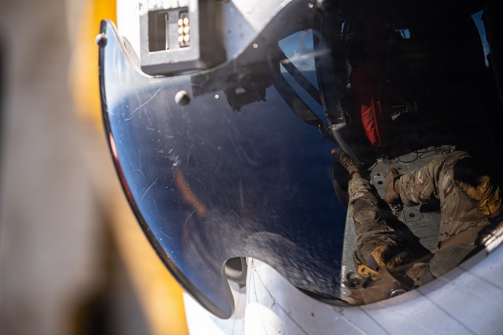 George Washington Conducts Helo Operations