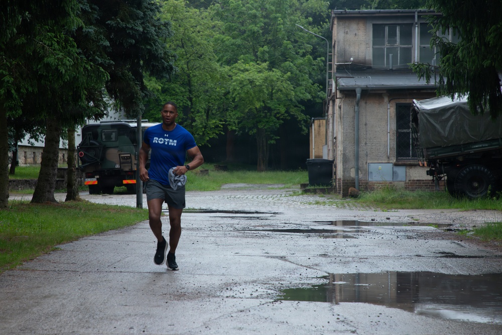 Dogface Soldiers conduct a run for Army’s 251st Birthday