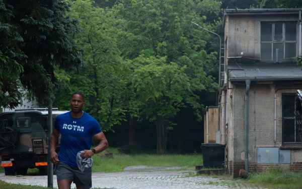 Dogface Soldiers conduct a run for Army’s 251st Birthday