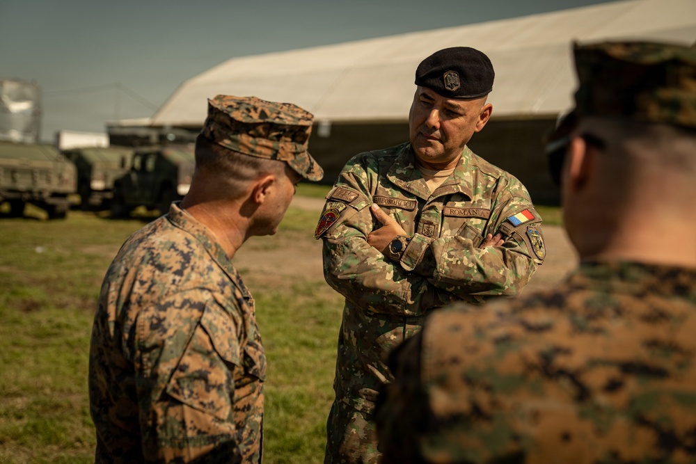 U.S. Marines participate in exercise Sea Breeze 26 opening ceremony in Romania