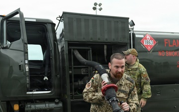 Fueling Partnership: German and 110th Logistics Readiness Squadron Airmen Refuel UH-60 Black Hawk