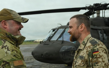 Fueling Partnership: German and 110th Logistics Readiness Squadron Airmen Refuel UH-60 Black Hawk