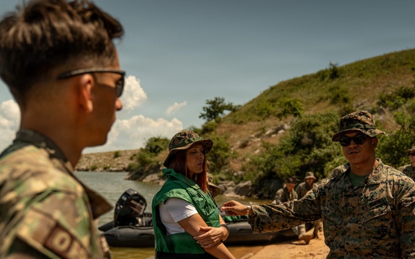 U.S. Marines and Romanian forces conduct combat rubber raiding craft operations in Romania
