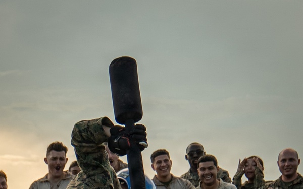 U.S. Marines compete in pugil stick training during Sea Breeze 26 in Romania