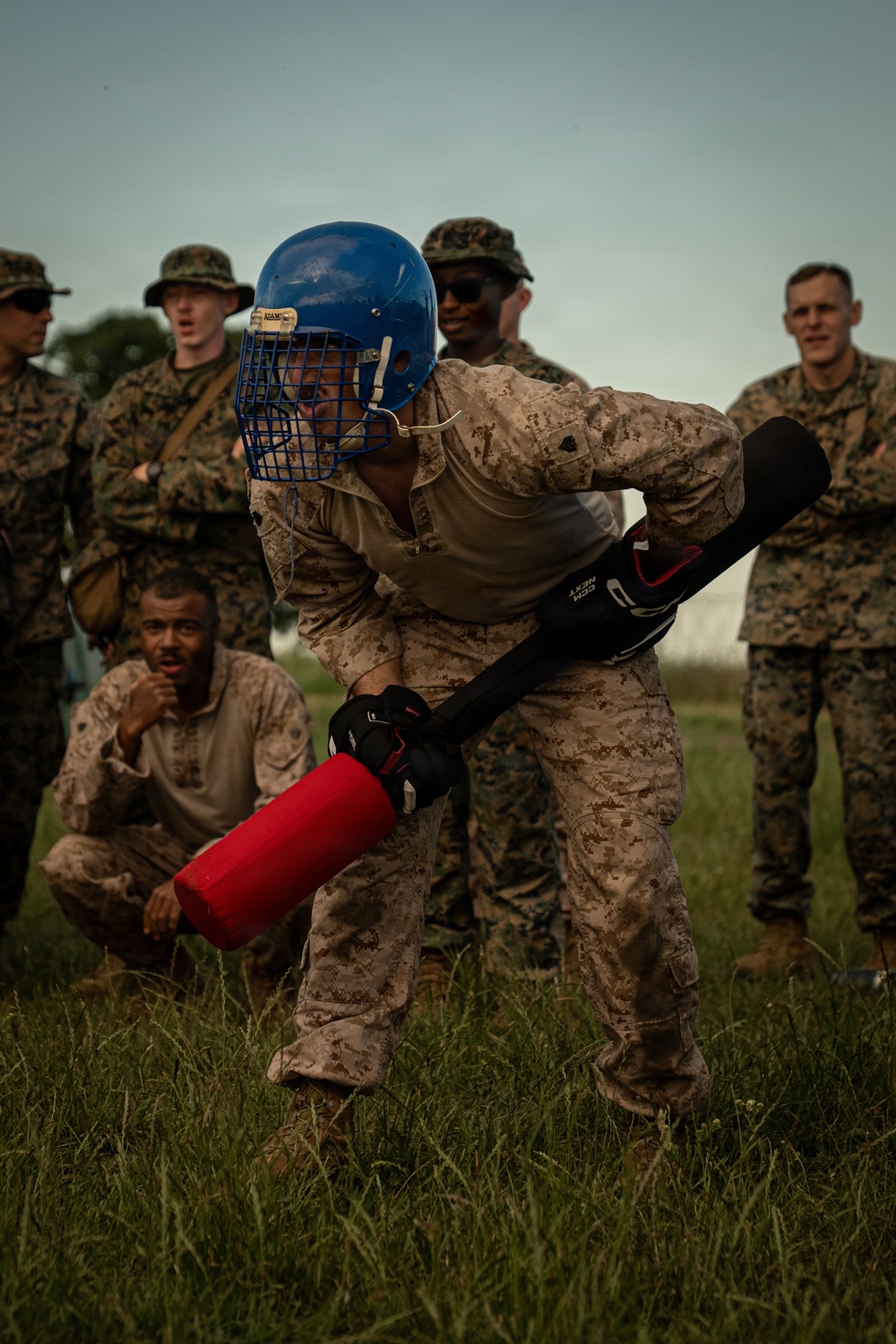 U.S. Marines compete in pugil stick training during Sea Breeze 26 in Romania