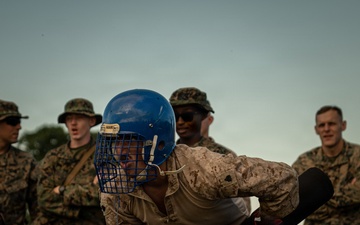 U.S. Marines compete in pugil stick training during Sea Breeze 26 in Romania