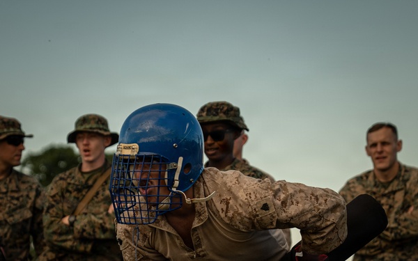 U.S. Marines compete in pugil stick training during Sea Breeze 26 in Romania