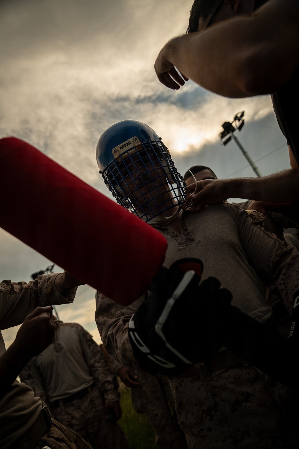 U.S. Marines compete in pugil stick training during Sea Breeze 26 in Romania