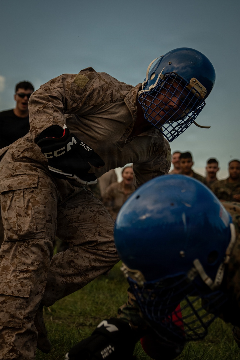 U.S. Marines compete in pugil stick training during Sea Breeze 26 in Romania