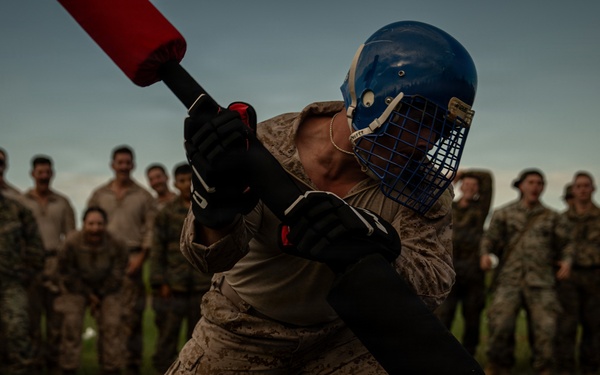 U.S. Marines compete in pugil stick training during Sea Breeze 26 in Romania