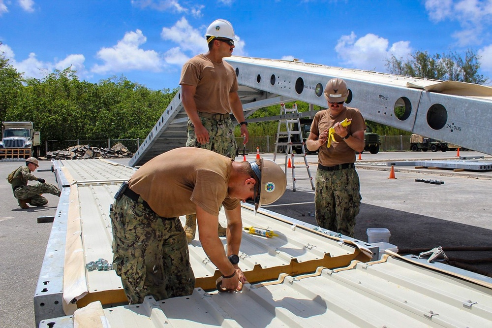 NMCB 1 erects a Pre-Engineered Building