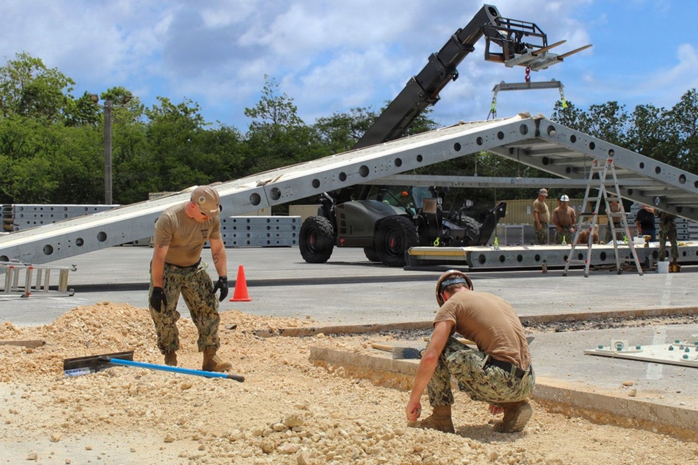 NMCB 1 erects a Pre-Engineered Building