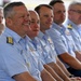 U.S. Coast Guard Officers Attend Outdoor Military Ceremony