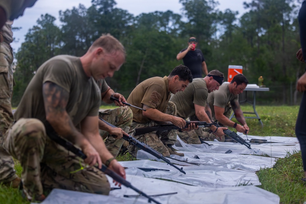 7th Special Forces Group (Airborne) Soldiers compete in Best Team competition during Red Empire Week 2026