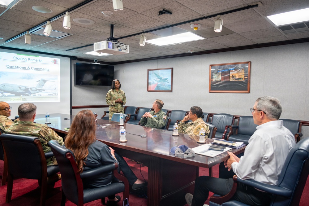 CEO of the USO visits the 145th Airlift Wing