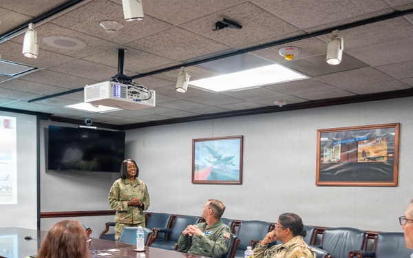 CEO of the USO visits the 145th Airlift Wing