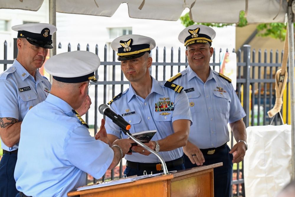 U.S. Coast Guard members Recive the Master Chief Jack Downey Award