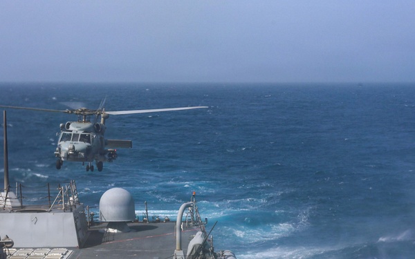 John Finn Conducts Flight Quarters