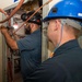 NNS Helps Sailors Use Pneumatic Drill