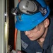 NNS Helps Sailors Use Pneumatic Drill