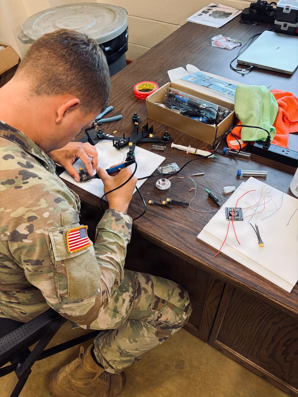 224 Maintenance Company Soldiers Support 39th IBCT with Drone Training Resources