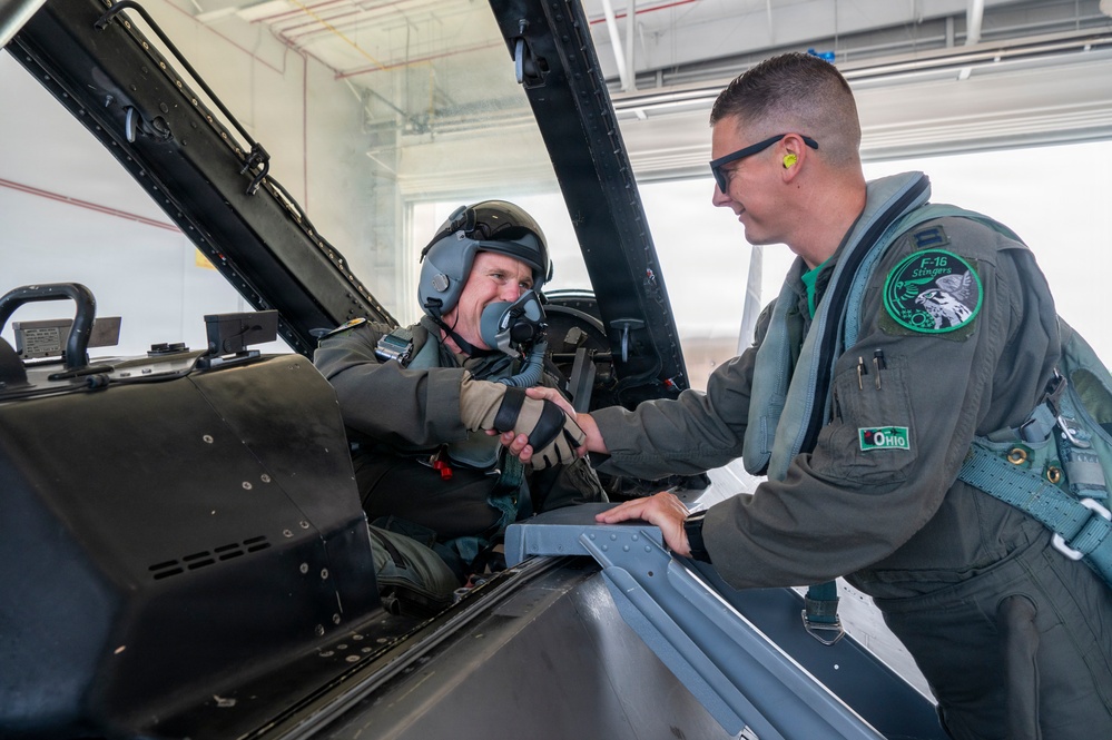 General Guillot Visits the 180th Fighter Wing
