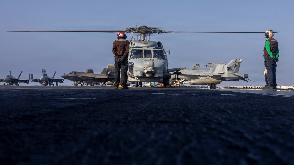 Abraham Lincoln Conducts Flight Deck Operations