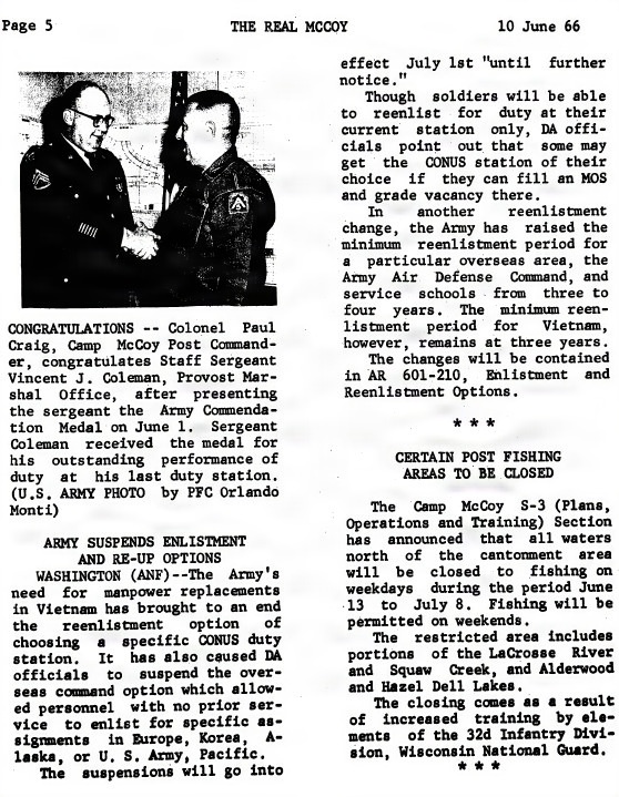 This Month in Fort McCoy History — June