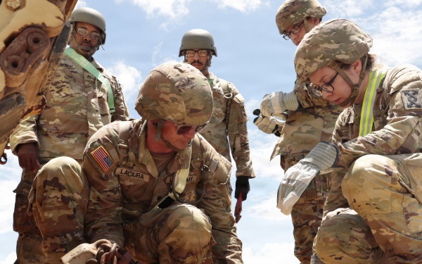 Soldiers from 441st Transportation Company conduct rail operations training