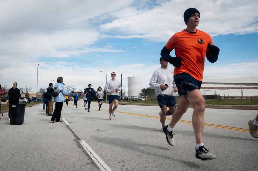 Offutt Airmen take part in CAF run
