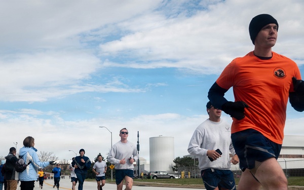 Offutt Airmen take part in CAF run