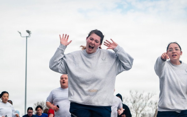 Offutt Airmen take part in CAF run