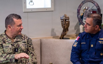 Rear Adm. Muckian Visits Peruvian Navy Oiler